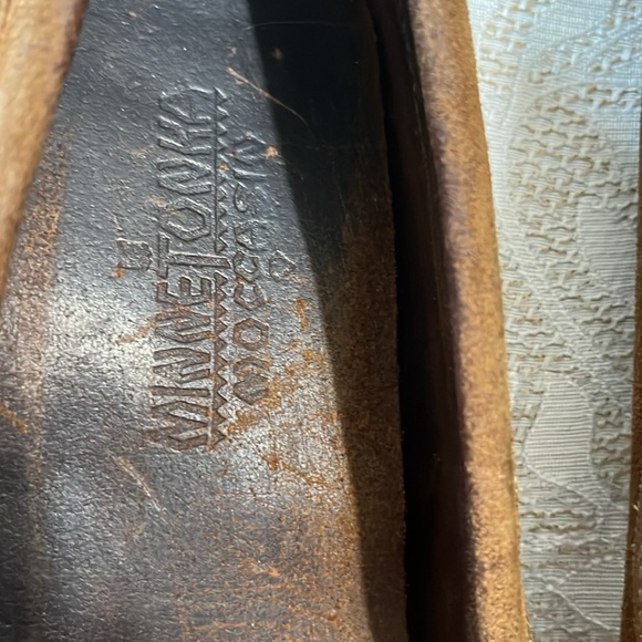 Minnetonka Chestnut Suede Brushed Suede Driving Moccasins Loafers Size 11.5 - Picture 5 of 15